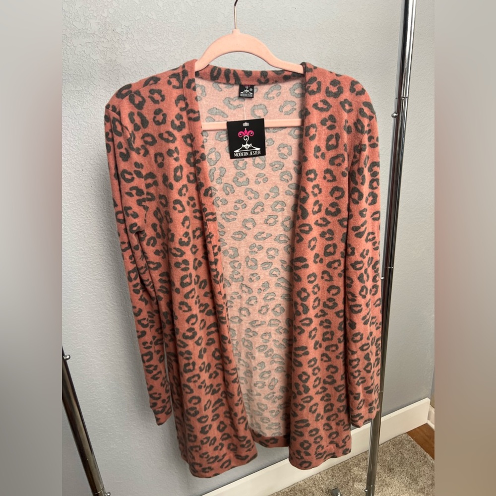 Animal print cardigan